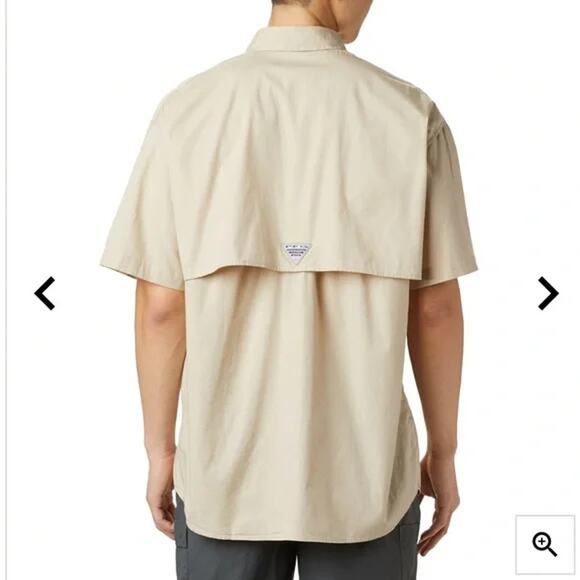 Columbia White Short Sleeve Button Down Shirt Men's Size XXL - Picture 2 of 10